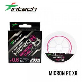 Шнур плетенный рыболовный Intech Интеч MicroN PE X8 200m 1.5 31lb / 14.07kg