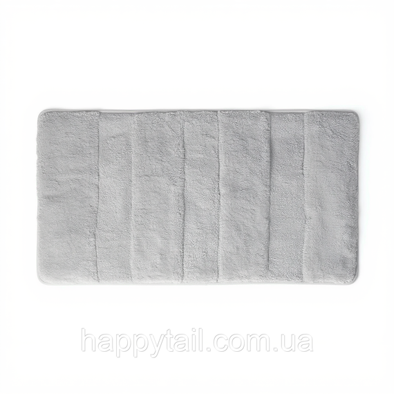 Коврик для ванной комнаты из микрофибры серый 50x80 см CH-1807-40G