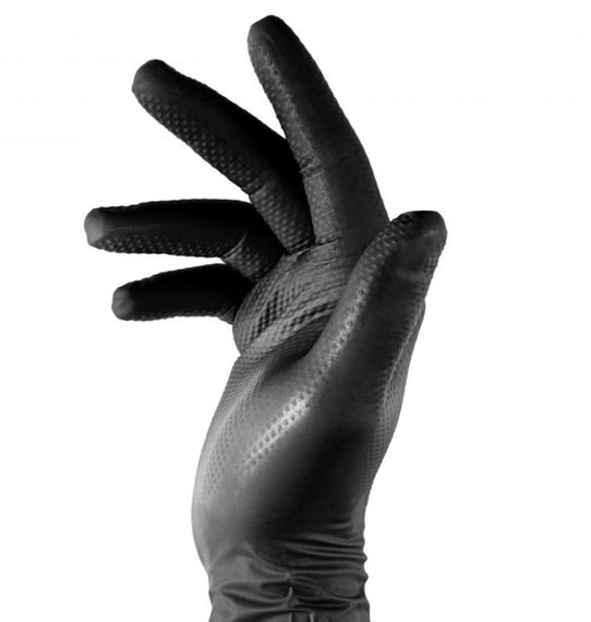 Нітрилові захисні рукавички Bradas DIAMOND розмір XL 9-10 чорний (RWJNDBC10)