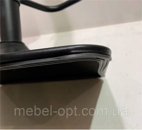 Барне крісло Gor Bar 4-BK-Base на чорній квадратній опорі з регулюванням висоти, м'яке оббиття шкірозамінник білий | Зображення 5