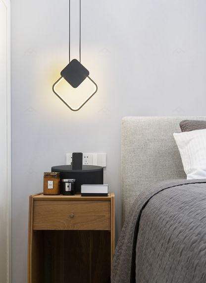 Люстра світлодіодна підвісна LED світильник для квартири на стелю лед 27130 Чорний 35-200х24х10 см. | Зображення 5