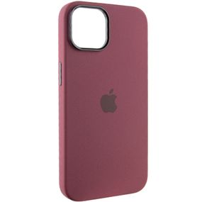 Чохол Silicone Case Metal Buttons (AA) для Apple iPhone 12 Pro Max (6.7") Силікон, Бордовий/Plum