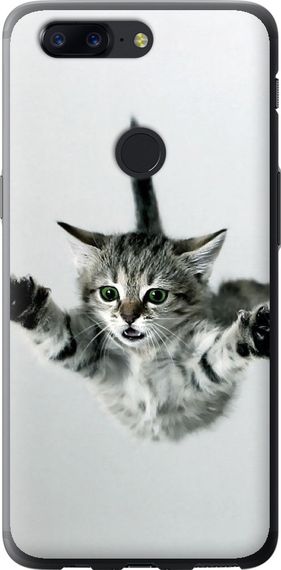 Чехол на OnePlus 5T Летящий котёнок "2322u-1352-17620"