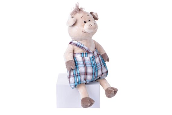 Мягкая игрушка Same Toy Свинка  в комбинезоне 45см THT706 (THT706) | Зображення 1