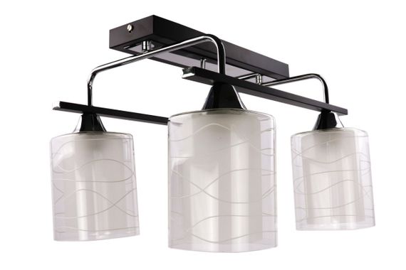 Люстра стельова на 4 лампочки 25723 Чорний 29х37х39 см. | Зображення 1