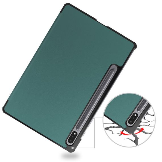 Чохол до планшета BeCover Smart Case Samsung Tab S9 Plus (SM-X810/SM-X816)/S9 FE Plus (SM-X610/SM-X616) 12.4" Dark Green (710323) | Зображення 6