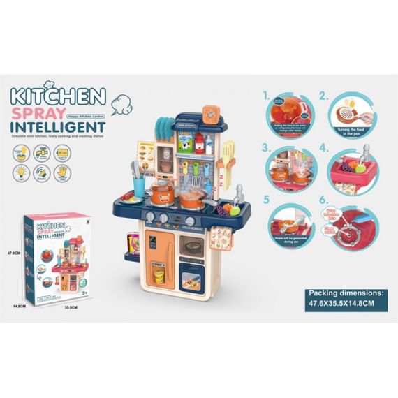 Детская игровая кухня Spoko (Споко) SP-35 свет, звук, идет пара, течет вода, аксессуары 42 предмета (42400354) | Зображення 6