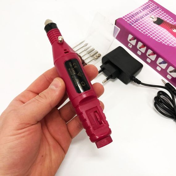 Ручний фрезер для нігтів SmartUs CBM-033 для манікюру та педикюру в домашніх умовах. XF-782 Колір: бордовий | Зображення 4