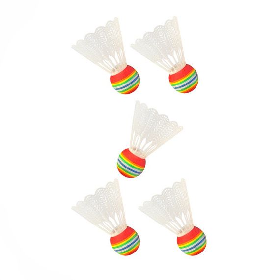 Набор нейлоновых воланов для бадминтона "Badminton Shuttlecocks" NE-BD-003W белый 5 шт