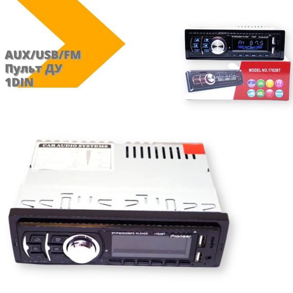 Автомагнітола 1782 BT з радіатором 2 виходу USB, SD, FM чорний (lp-83575_456) | Зображення 1
