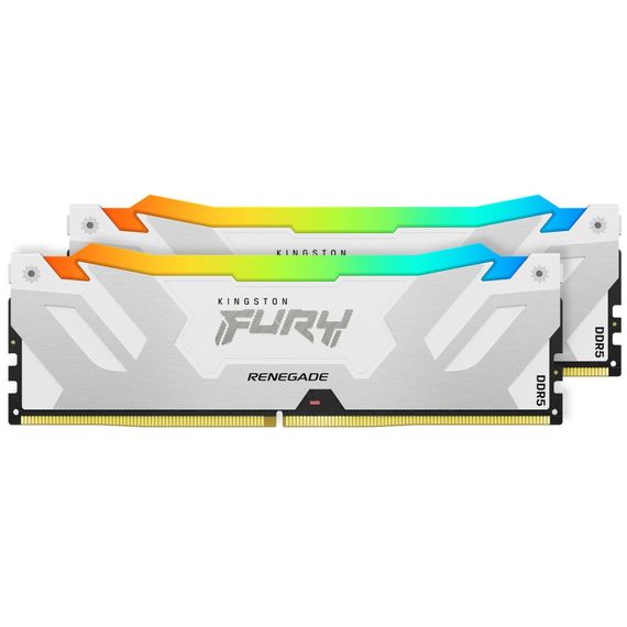 Модуль пам&#039;яті для комп&#039;ютера DDR5 64GB (2x32GB) 6400 MHz Renegade RGB White XMP Kingston Fury (ex.HyperX) (KF564C32RWAK2-64) | Зображення 3