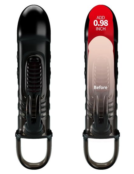 Подовжуюча насадка з вібростимуляцією (на 2,5 см) PRETTY LOVE - PENIS SLEEVE Sloane, BI-026243-1 sexstyle | Зображення 3