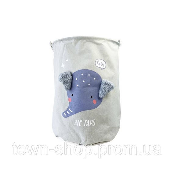 Корзина для игрушек и белья "Big ears Слоник" MGZ-1009(Grey) 50 х 40 см