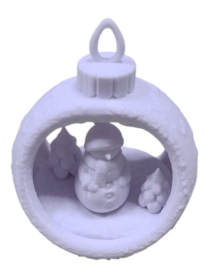 Новорічна підвіска куля сніговик білий Мега Подарунок (214035) | Зображення 3