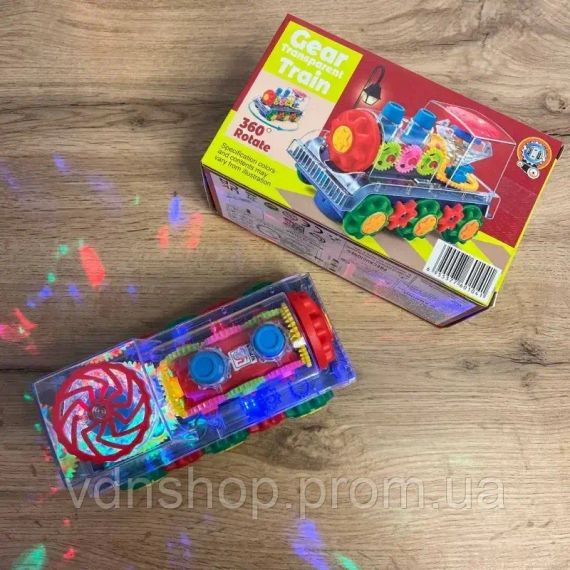 Детский интерактивный прозрачный поезд со светом, музыкой и поворотом на 360° | Зображення 4