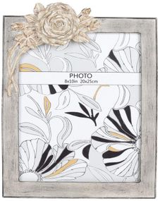 Фоторамка Rose Flower Grey для фото 20х25 см полістоун