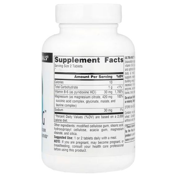 Комплекс магния Source Naturals Ultra-Mag 30 vcaps | Зображення 1