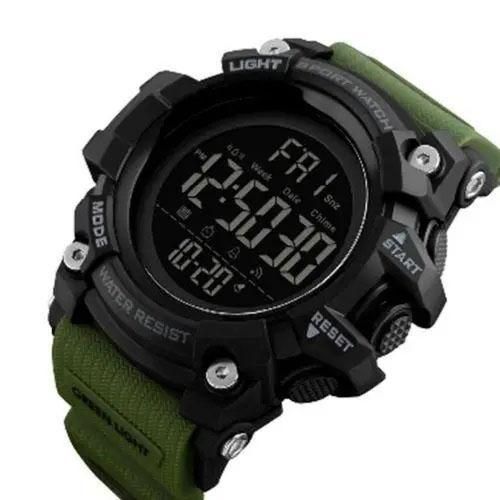 Часы наручные мужские SKMEI 1384AG ARMY GREEN, часы тактические противоударные. Цвет: зеленый | Зображення 3