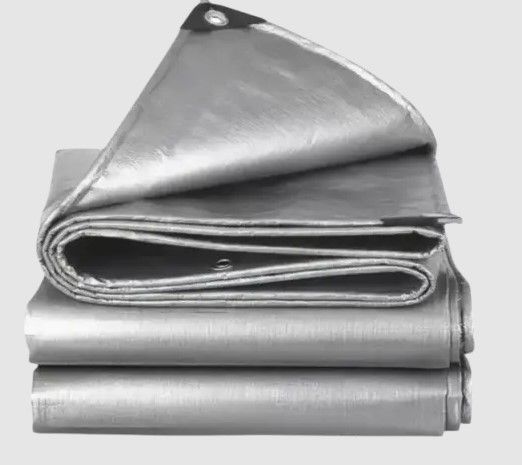 Тент тарпауліновий Shadow з металевими люверсами 200 г/м² 4 х 8 м сірий (TTSH00008)