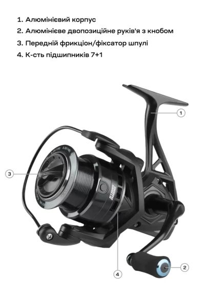 Котушка Brain Storm 4000 7+1BB | Зображення 7