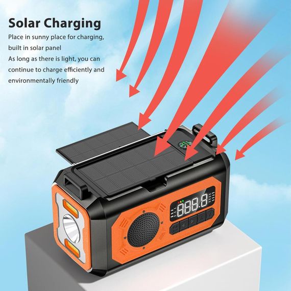 Портативний зарядний пристрій, радіоприймач, лампа для читання, на сонячній батареї, | Зображення 8