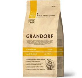 Grandorf 4 Meat Recipe Adult Sterilised сухий корм для стерилізованих кішок, 2 кг