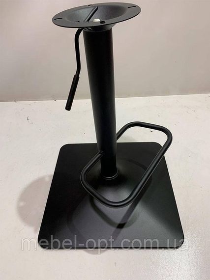 Кресло барное на квадратной черной опоре с регулировкой высоты Gor Bar 4BK-Base Бархат серый B-1034 | Зображення 9