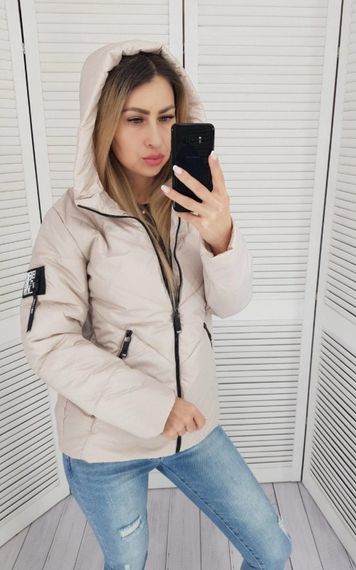 Жіноча демісезонна куртка, арт. 1008, беж | Зображення 5
