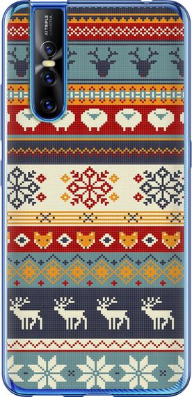 Чехол на Vivo V15 pro Рождественский орнамент "3303u-1763-17620"
