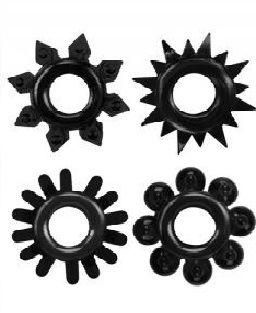 Набір рекційних кілець Cock Rings Set, Black Sex Aura