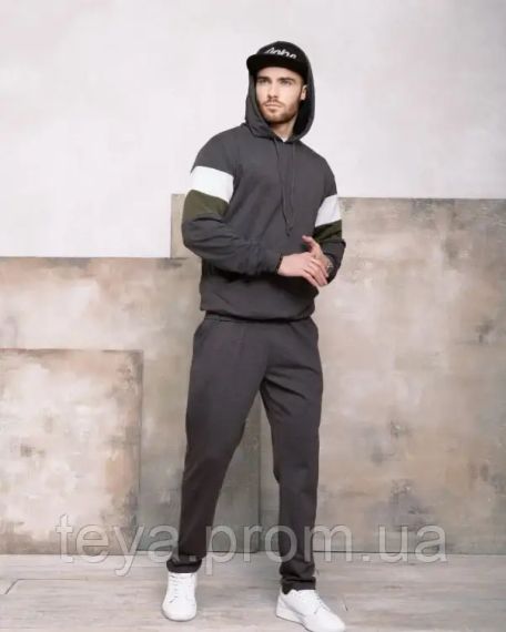 Спортивный костюм цвет темно-серый размеры M, XL, XXL, L, S, 3XL FI_004550 | Зображення 1