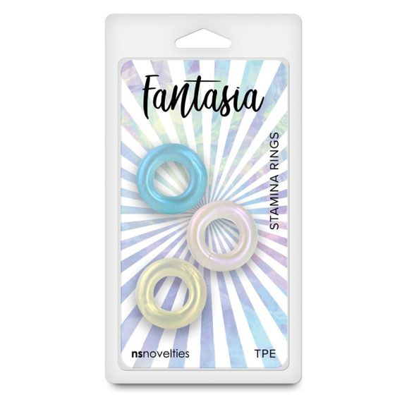 Набір ерекційних кілець NS Novelties Fantasia, різнокольоровий перламутр, 3 шт Sex Aura | Зображення 1