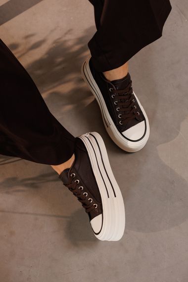 Кеди жіночі 591721 Коричневі 36 37 38 39 40 | Зображення 8