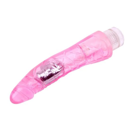 Вибратор прозрачный Chisa Crystal Jellie на батарейках, розовый Sex Aura | Зображення 3