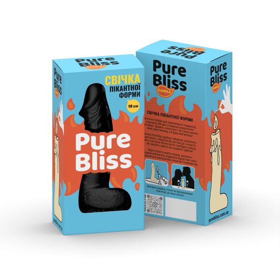 Свічка у вигляді члена Pure Bliss BIG Black 18 см | Зображення 6