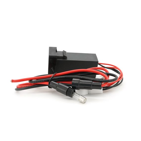 АЗУ врізне 38W-L01T03-S, PD+QC, Type-C: 20W, USB: 18W, комплект дротів під паяння, 33x22х58mm, Black | Зображення 3