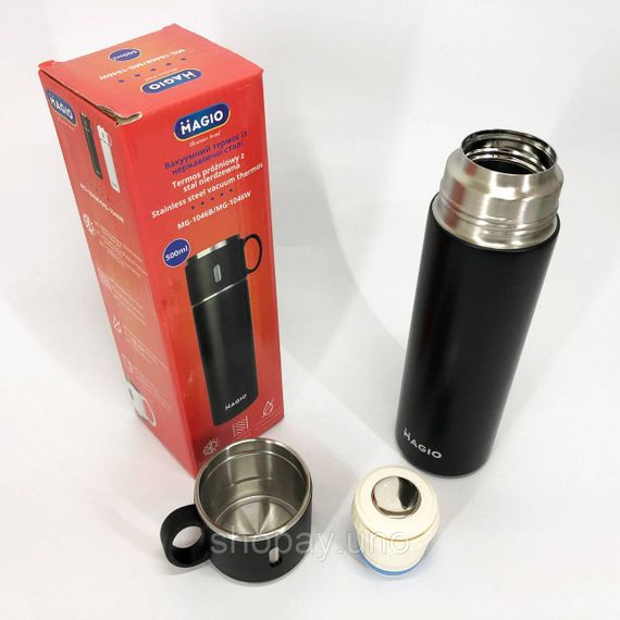 Термокружка вакуумна з поїлкою MAGIO MG-1046B 0.5 л, Питний термос, Універсальний якісний термос KC-24 | Зображення 6
