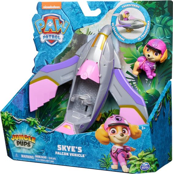 Щенячий патруль у джунглях Літак сокіл і фігурка Скай Оригінал Paw Patrol Jungle Pups Skye Falcon Vehicle | Зображення 2