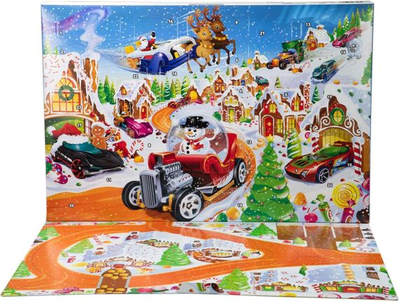 Уцінка Адвент-календарь Хот Вилс 2025 Оригинал Hot Wheels Advent Calendar Новогодний подарочный набор машинок | Зображення 3