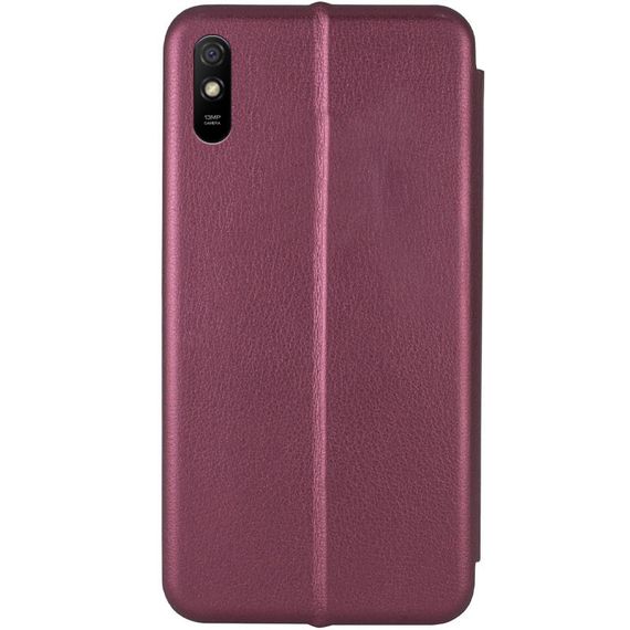 Шкіряний чохол (книжка) Classy для Xiaomi Redmi 9A Слот для візитки, Бордовий | Зображення 1