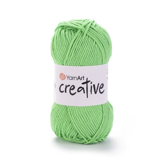 Пряжа YarnArt CREATIVE Креатив No 226 зеленый хлопок, нитки для вязания