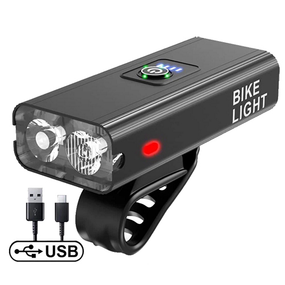 Велосипедный фонарь BK-04Pro 2T6 алюминий, дальний и ближний свет, 2 LED, Power Bank, встроенный аккумулятор