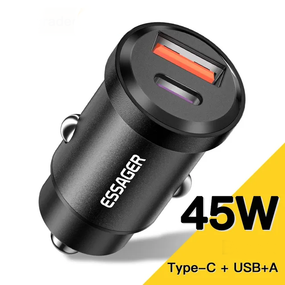 Автомобильное зарядное устройство Essager 45W USB Quick Charging Type C (sv3845)