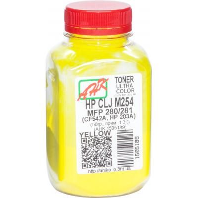 Тонер HP CLJ M254/MFP280/281, 50г Yellow AHK (1505189)