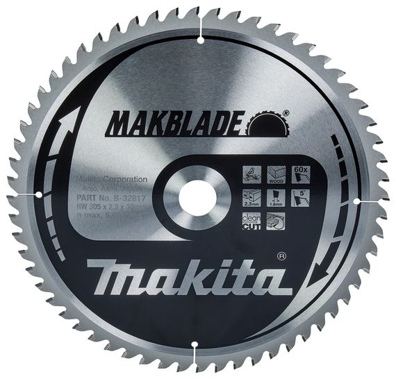 Диск пильный по дереву 305х30 мм 60T Makita Makblade B-32817