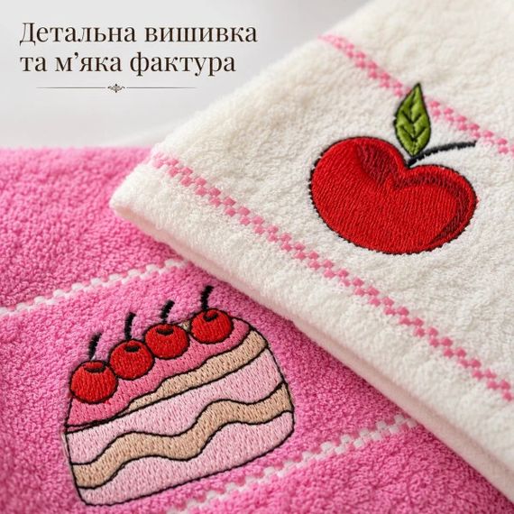 Набор кухонных полотенец Love You Home Вишневый торт 60057 40x60 см | Зображення 2