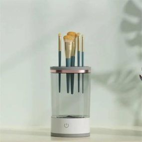 Очищувач пензлів для макіяжу акумуляторний Makeup Cleaning Brush Білий