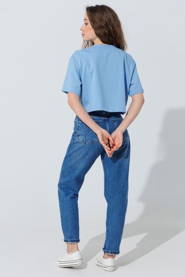 Футболка однотонна жіноча LAWA WBC02372 L Блакитний (2000990461339) | Зображення 4