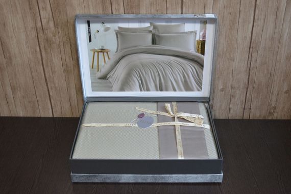 Постельное белье Elita Exclusive Jacquard Bamboo 200 х 220 см Vizon | Зображення 1