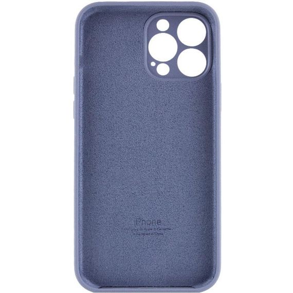 Чехол Silicone Case Full Camera Protective (AA) для Apple iPhone 15 Pro Max (6.7") Серый / Lavender Gray | Зображення 1